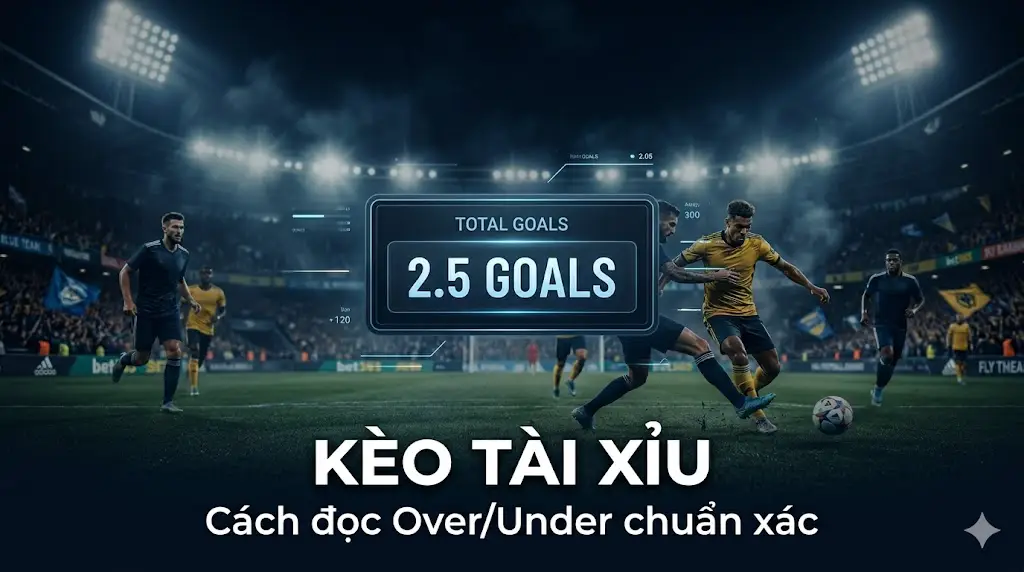 Kèo tài xỉu là gì? Cách đọc kèo Over/Under 2.0, 2.25, 2.5, 2.75 chuẩn xác
