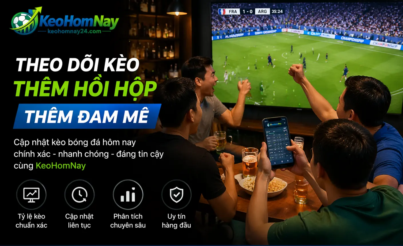 Nguoi choi giai tri xem bong da va theo doi keo trong khong khi thoai mai